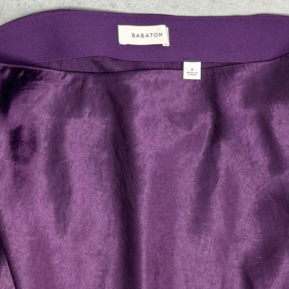 Aritzia Babaton Purple Satin Slip Skirt - Picture 4 of 9